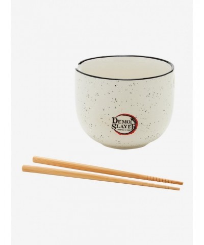 Demon Slayer: Kimetsu No Yaiba Tanjiro Speckled Ramen Bowl With Chopsticks $6.17 Chopsticks