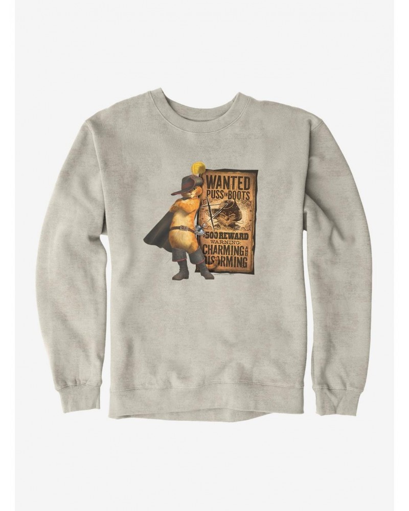 Puss In Boots Wanted Poster Sweatshirt $12.69 Sweatshirts