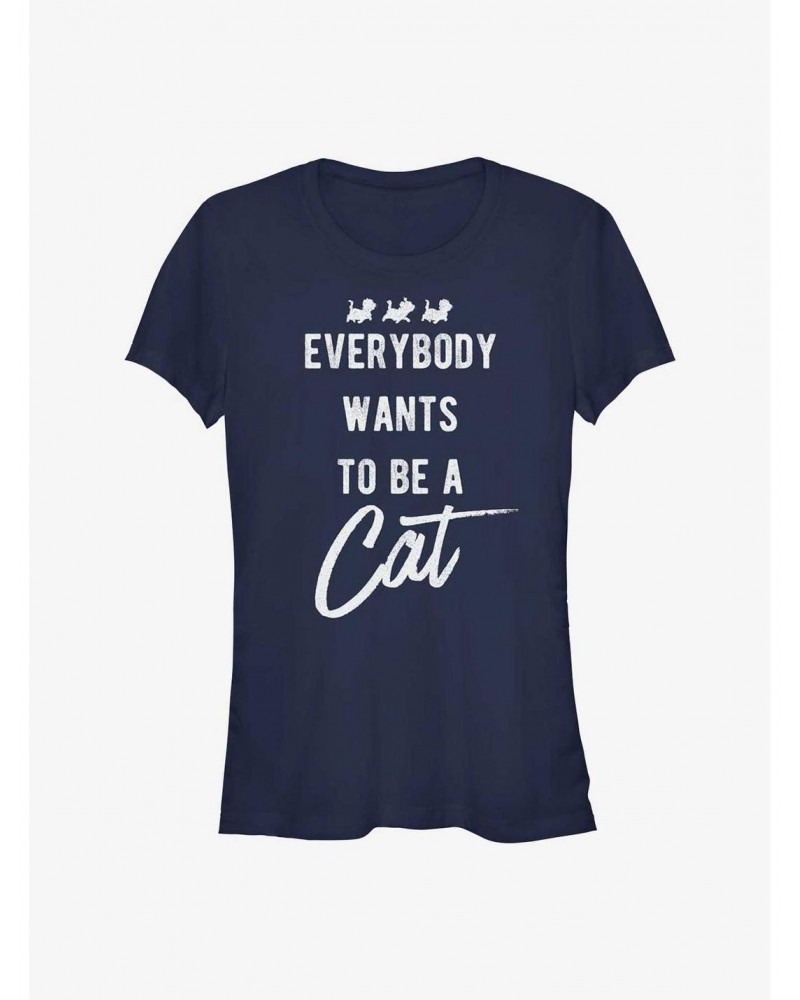 Disney The Aristocats Everbody Wants To Be A Cat Girls T-Shirt $10.71 T-Shirts