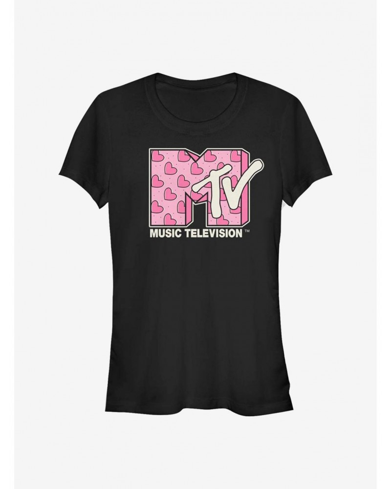 MTV Heart Diagonal Girls T-Shirt $6.57 T-Shirts