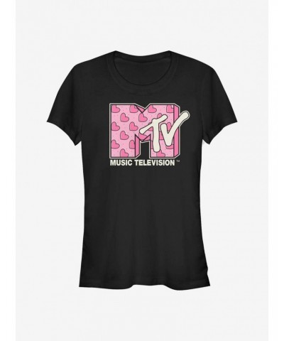 MTV Heart Diagonal Girls T-Shirt $6.57 T-Shirts