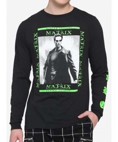 The Matrix Neo Portrait Long-Sleeve T-Shirt $6.24 T-Shirts