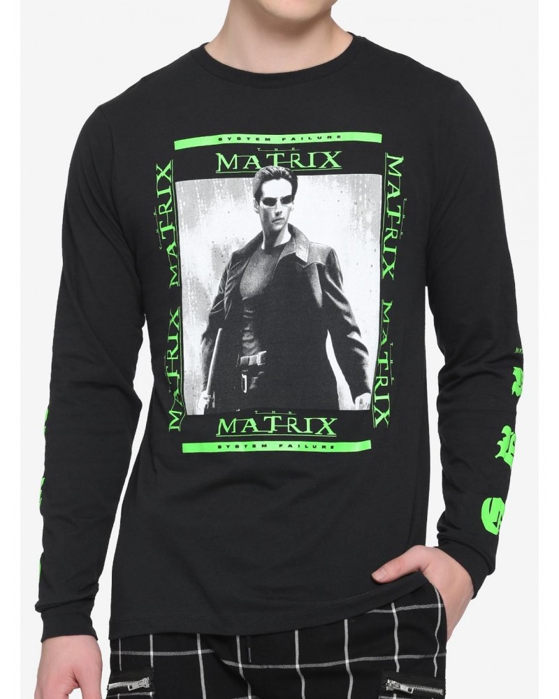 The Matrix Neo Portrait Long-Sleeve T-Shirt $6.24 T-Shirts