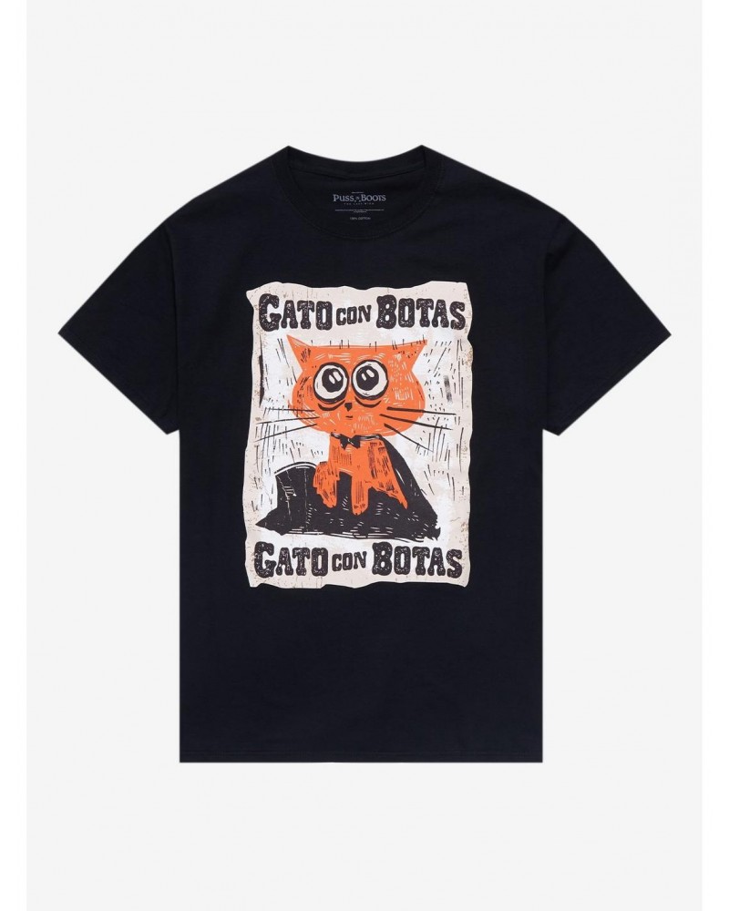 Puss In Boots: The Last Wish Gato Con Botas T-Shirt $7.41 T-Shirts