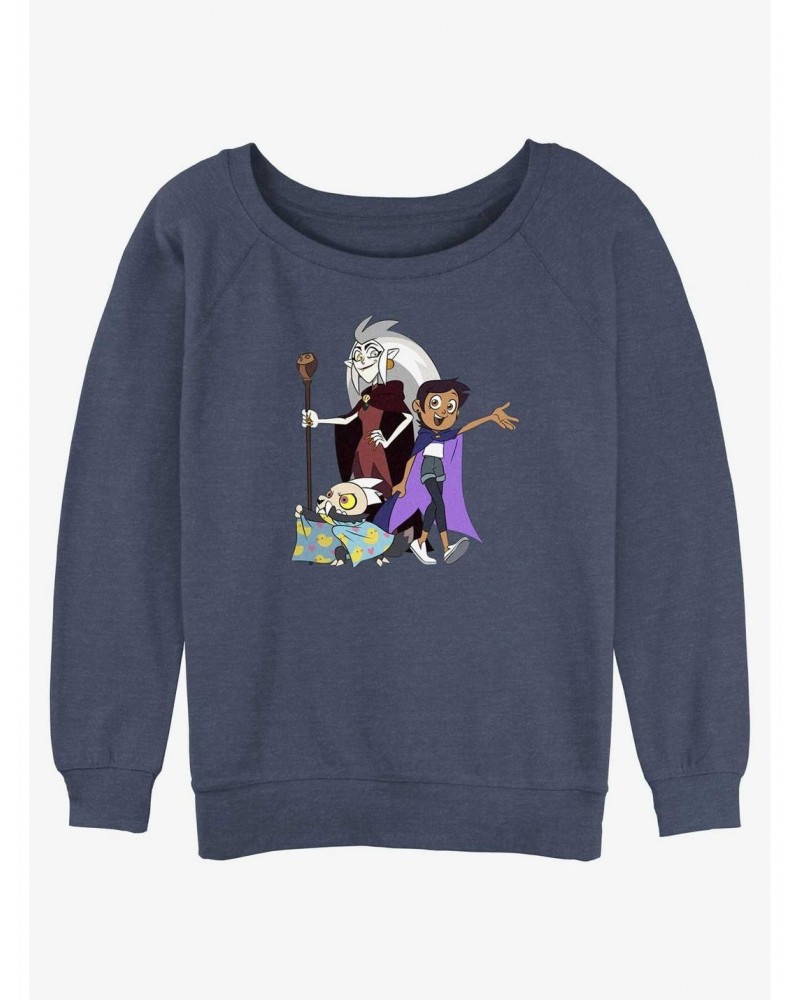 Disney The Owl House Eda Clawthorne, Luz Noceda, and King Slouchy Sweatshirt $12.99 Sweatshirts