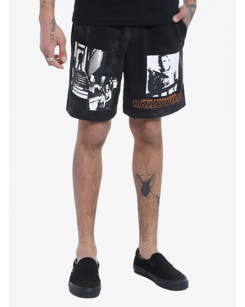 Halloween Panel Dark Wash Lounge Shorts $13.12 Shorts