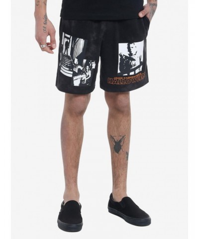 Halloween Panel Dark Wash Lounge Shorts $13.12 Shorts