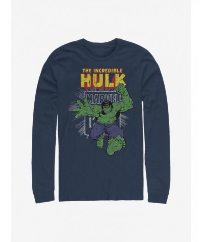 Marvel The Hulk Stamp Long-Sleeve T-Shirt $11.58 T-Shirts