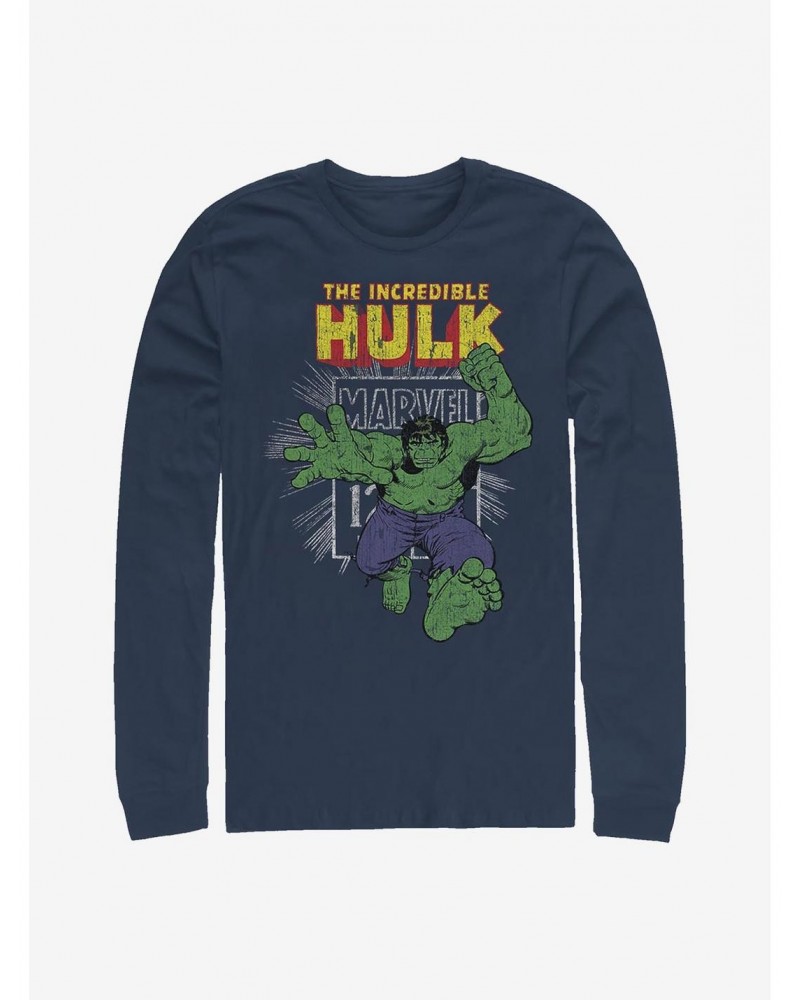 Marvel The Hulk Stamp Long-Sleeve T-Shirt $11.58 T-Shirts