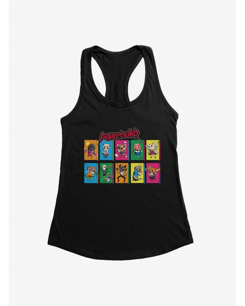 Aggretsuko Character Panels Girls Tank $8.37 Tanks