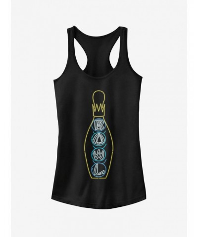 Bowling Neon Light Print Girls Tank $9.76 Tanks