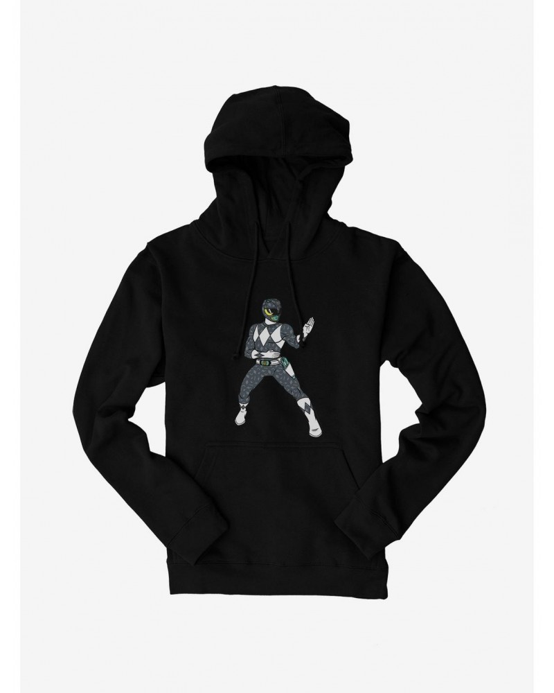 Mighty Morphin Power Rangers Black Ranger Chop Move Hoodie $13.65 Hoodies