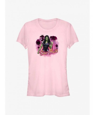 Marvel She-Hulk: Attorney At Law Palm Trees Girls T-Shirt $9.71 T-Shirts