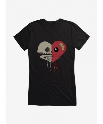 Depressed Monsters Skele-Heart Color Girls T-Shirt By Ryan Brunty $10.96 T-Shirts