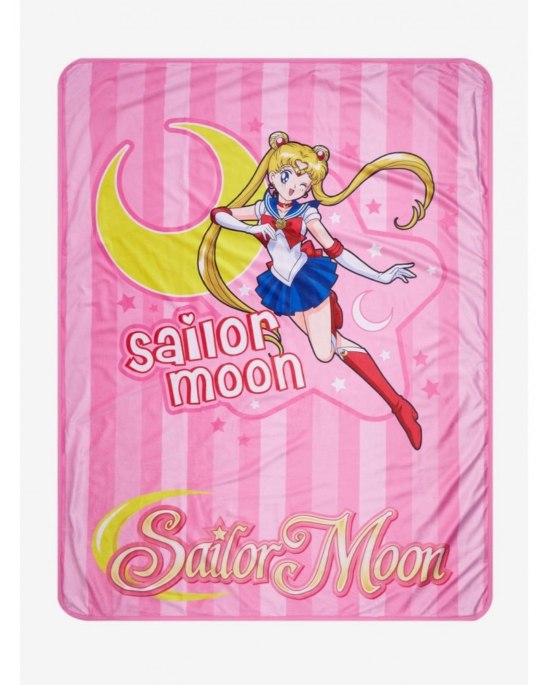 Sailor Moon Stripe Throw Blanket $8.79 Blankets