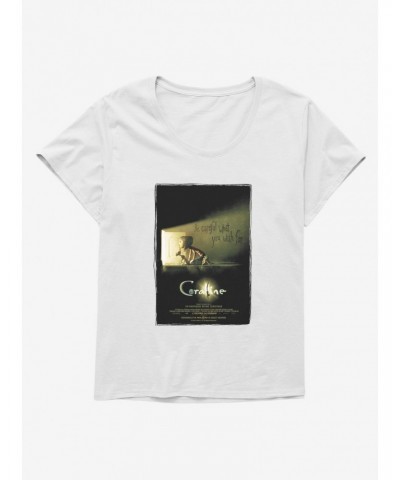 Coraline Be Careful Poster Girls T-Shirt Plus Size $8.97 T-Shirts