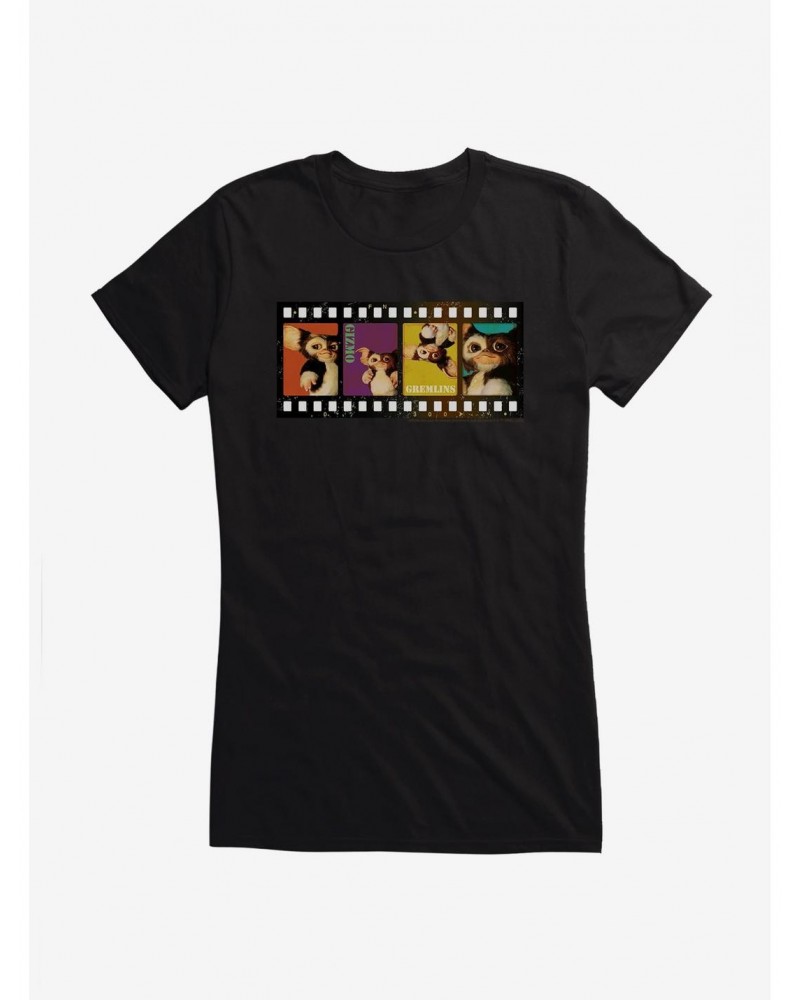 Gremlins Gizmo Film Strip In Color Girls T-Shirt $9.76 T-Shirts