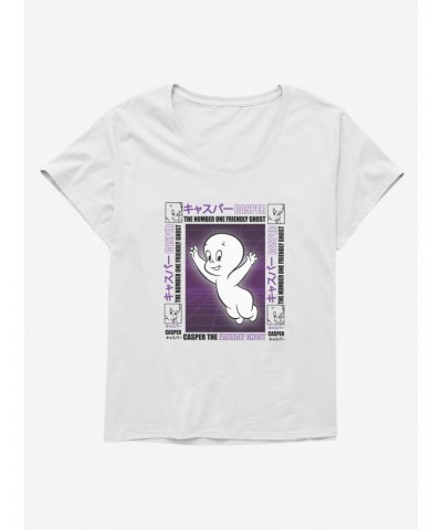 Casper The Friendly Ghost Virtual Raver Number One Girls T-Shirt Plus Size $11.85 T-Shirts