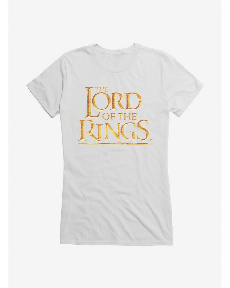 The Lord Of The Rings Title Logo Girls T-Shirt $8.76 T-Shirts