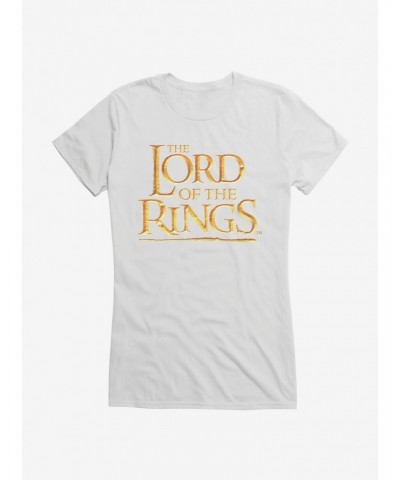 The Lord Of The Rings Title Logo Girls T-Shirt $8.76 T-Shirts