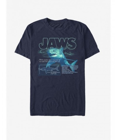 Jaws Shark Blueprint T-Shirt $8.41 T-Shirts