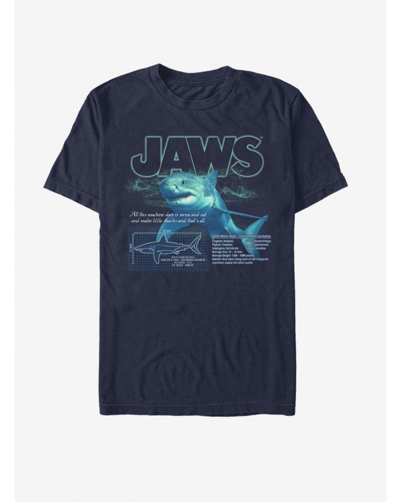 Jaws Shark Blueprint T-Shirt $8.41 T-Shirts