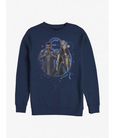 Marvel Eternals Phastos And Ajak Duo Crew Sweatshirt $11.51 Sweatshirts