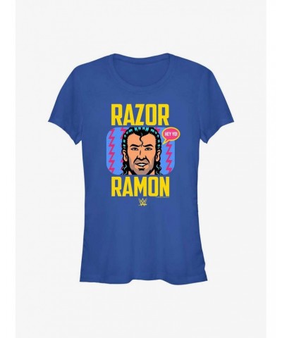 WWE Razor Ramon Scott Hall Retro Girls T-Shirt $8.17 T-Shirts