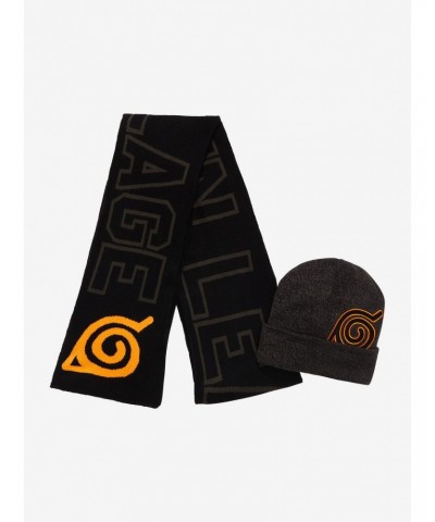 Naruto Shippuden Leaf Village Beanie & Scarf Set $15.64 Scarf Set