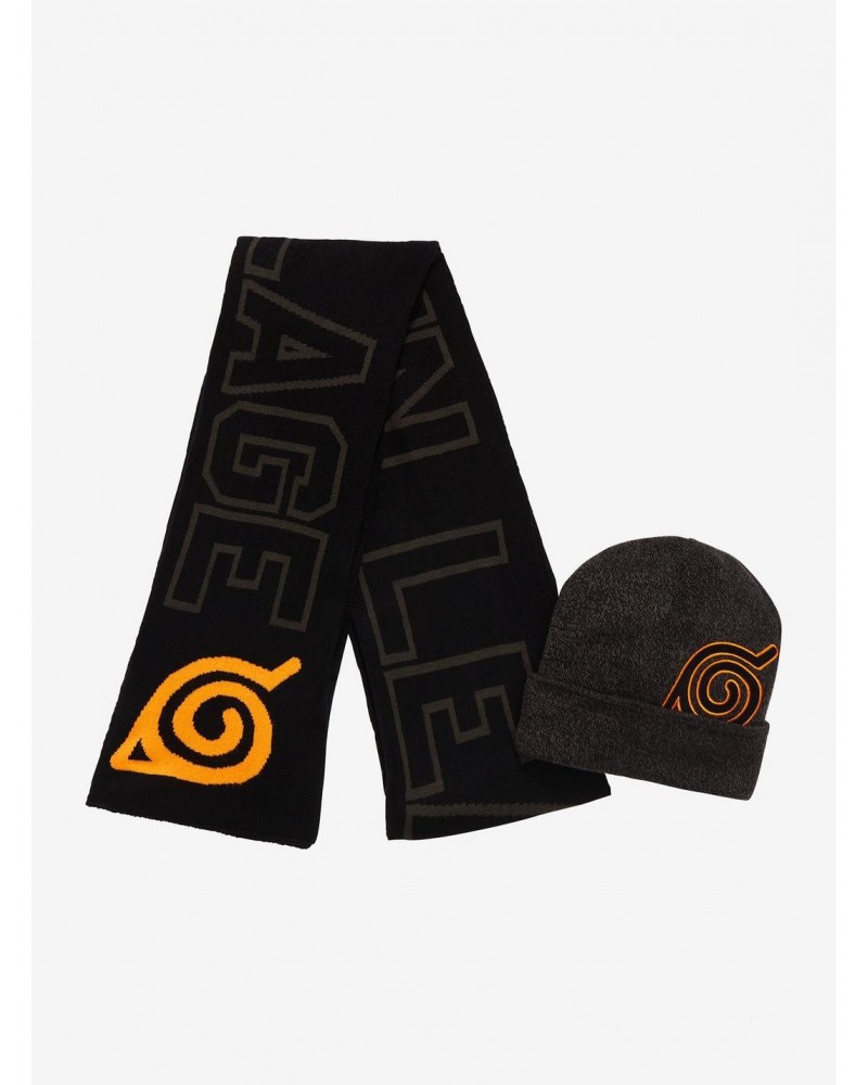 Naruto Shippuden Leaf Village Beanie & Scarf Set $15.64 Scarf Set