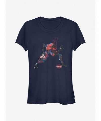 Marvel Spider-Man: Into The Spider-Verse Giant Robo Girls T-Shirt $6.80 T-Shirts