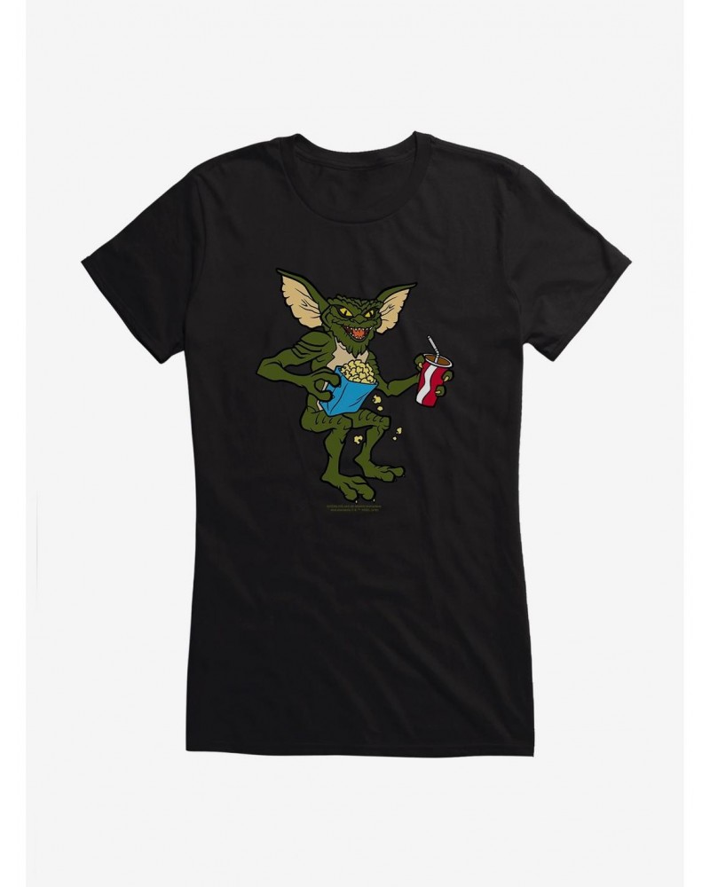 Gremlins Eating Popcorn Girls T-Shirt $8.57 T-Shirts