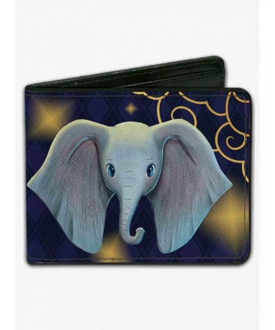 Disney Dumbo Face Dreamland Diamond Checker Bifold Wallet $9.82 Wallets