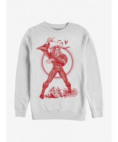 Marvel Morbius Classic Pose Morbius Crew Sweatshirt $11.81 Sweatshirts