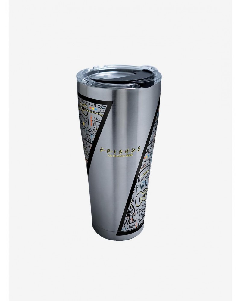 Friends Pattern 30oz Stainless Steel Tumbler With Lid $15.72 Tumblers