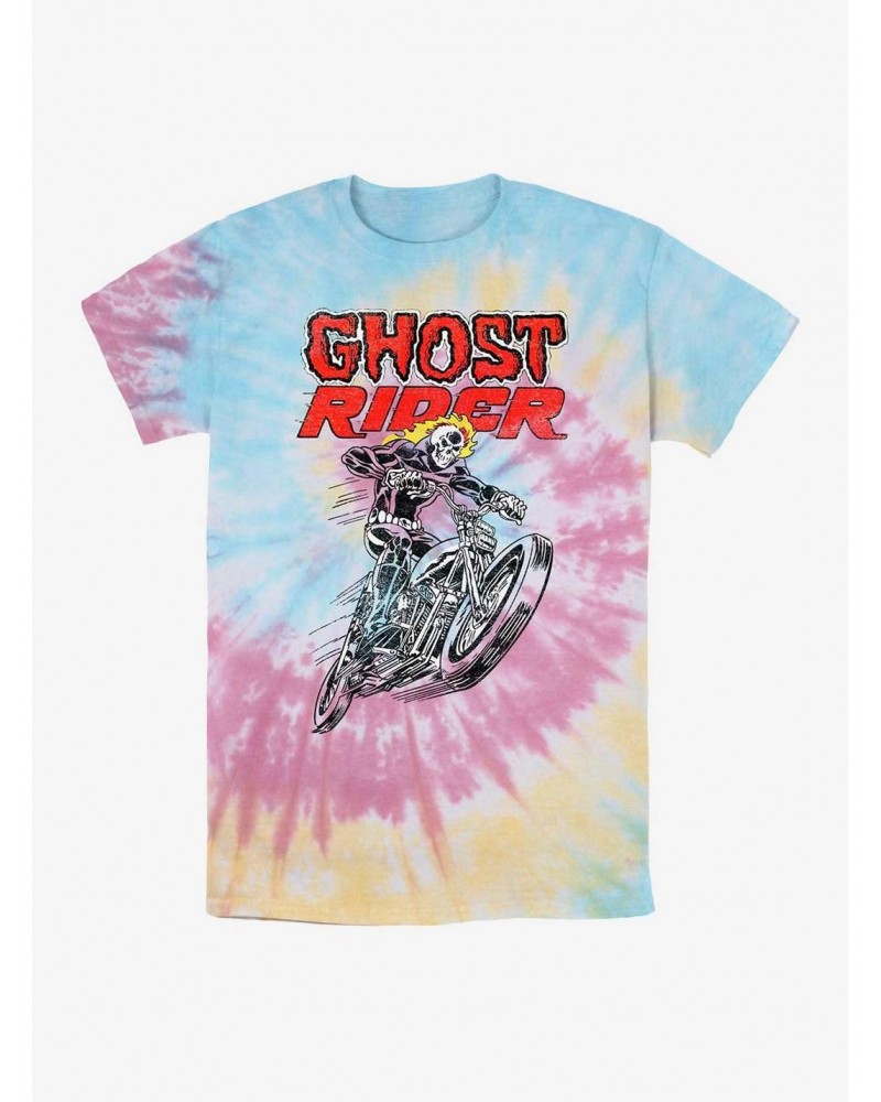 Marvel Ghost Rider Hot Head Tie Dye T-Shirt $7.46 T-Shirts