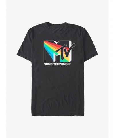 MTV Rainbow Beam Logo T-Shirt $7.46 T-Shirts