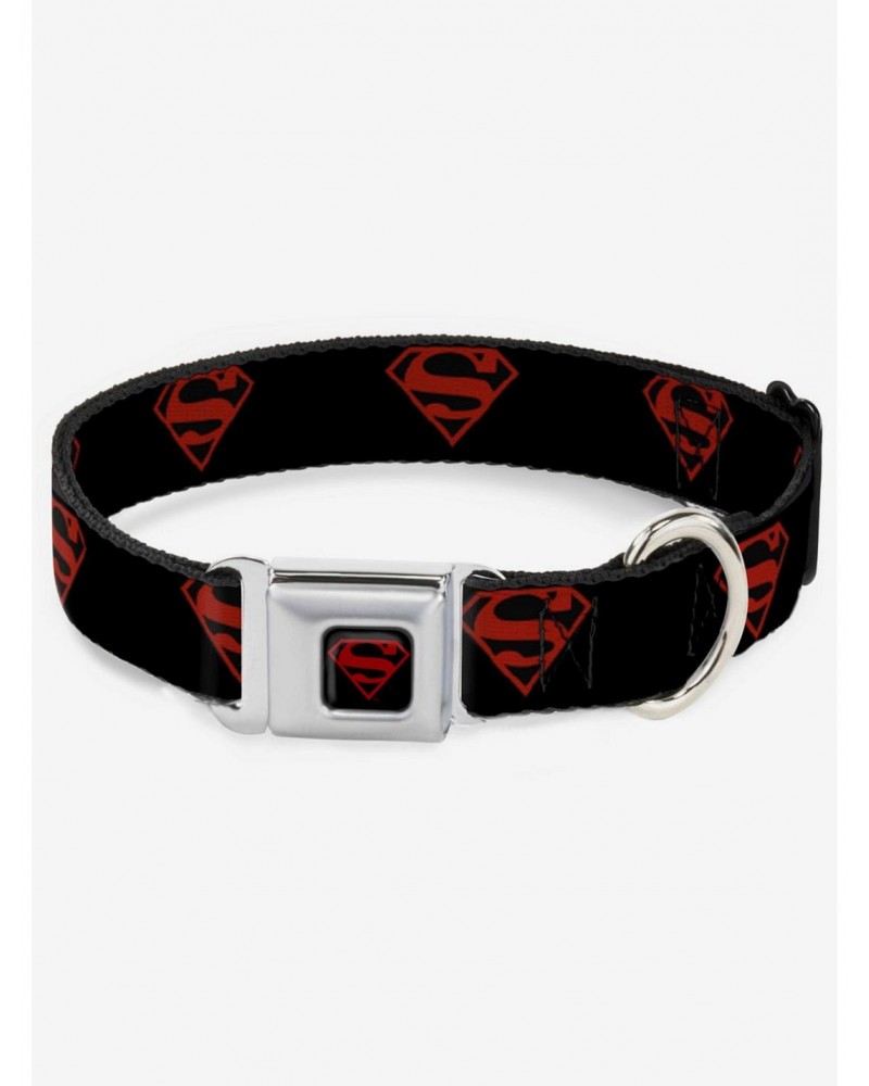 DC Comics Justice League Superboy Shield Seatbelt Buckle Dog Collar $8.22 Pet Collars