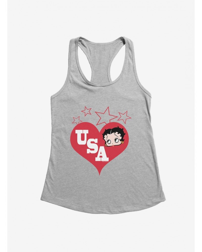 Betty Boop Betty Hearts USA Girls Tank $7.57 Tanks