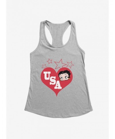 Betty Boop Betty Hearts USA Girls Tank $7.57 Tanks