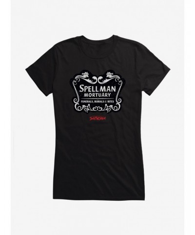 Chilling Adventures Of Sabrina Spellman Mortuary Mono Girls T-Shirt $11.70 T-Shirts