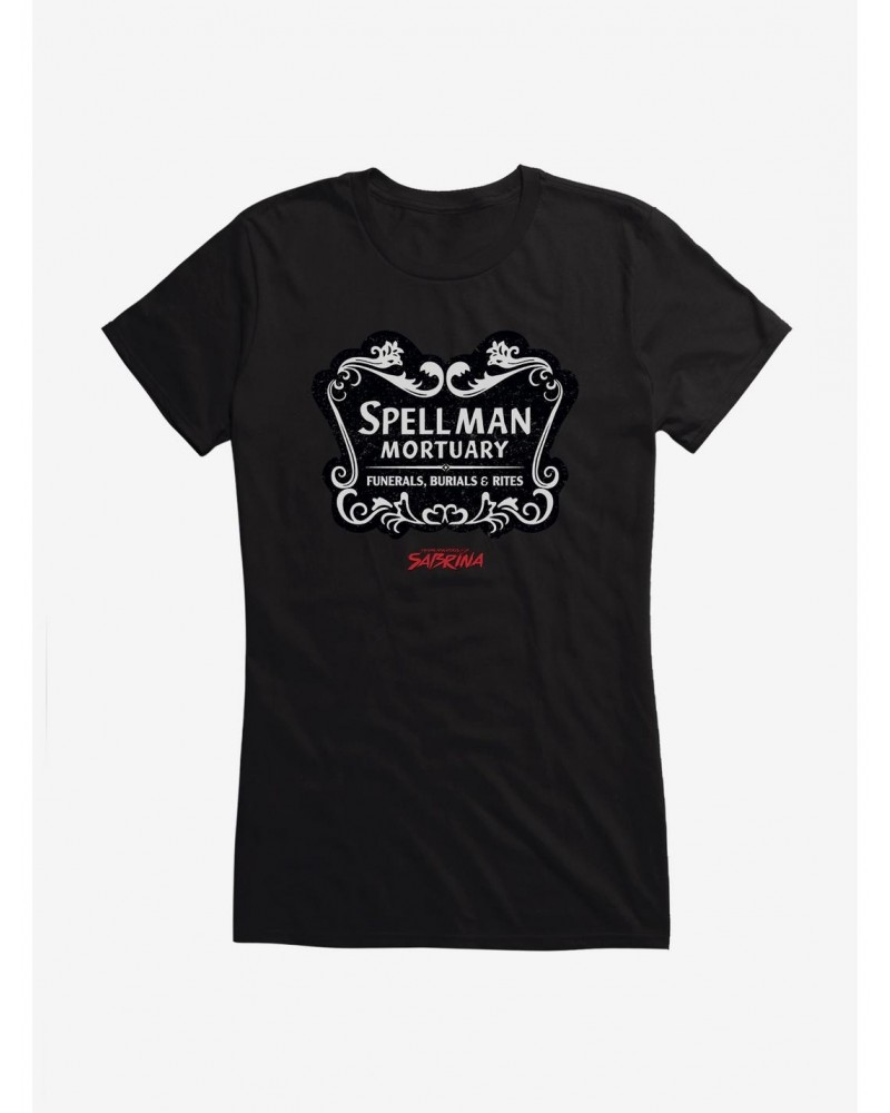 Chilling Adventures Of Sabrina Spellman Mortuary Mono Girls T-Shirt $11.70 T-Shirts