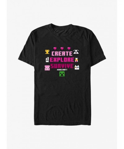 Minecraft Crate Explore Survive T-Shirt $8.03 T-Shirts