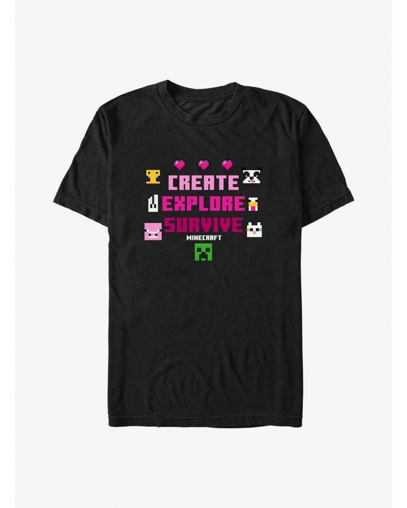 Minecraft Crate Explore Survive T-Shirt $8.03 T-Shirts