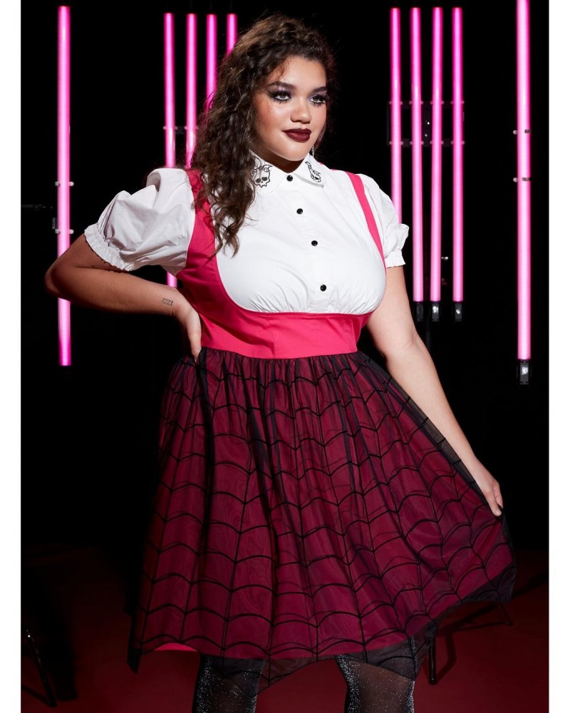 Monster High Draculaura Spiderweb Dress Plus Size $23.96 Dresses