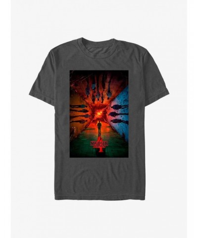 Stranger Things Season 4 Main Poster T-Shirt $6.88 T-Shirts