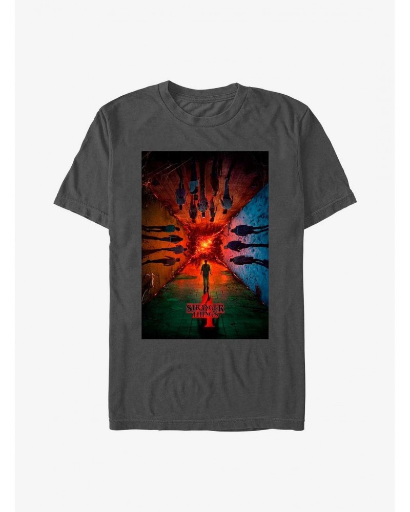 Stranger Things Season 4 Main Poster T-Shirt $6.88 T-Shirts