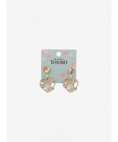 Studio Ghibli My Neighbor Totoro Sakura Heart Drop Earrings $5.36 Earrings