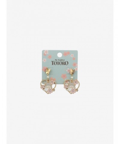 Studio Ghibli My Neighbor Totoro Sakura Heart Drop Earrings $5.36 Earrings