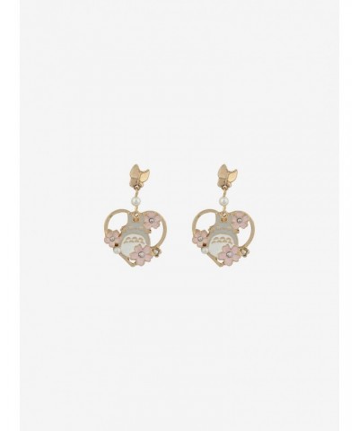 Studio Ghibli My Neighbor Totoro Sakura Heart Drop Earrings $5.36 Earrings